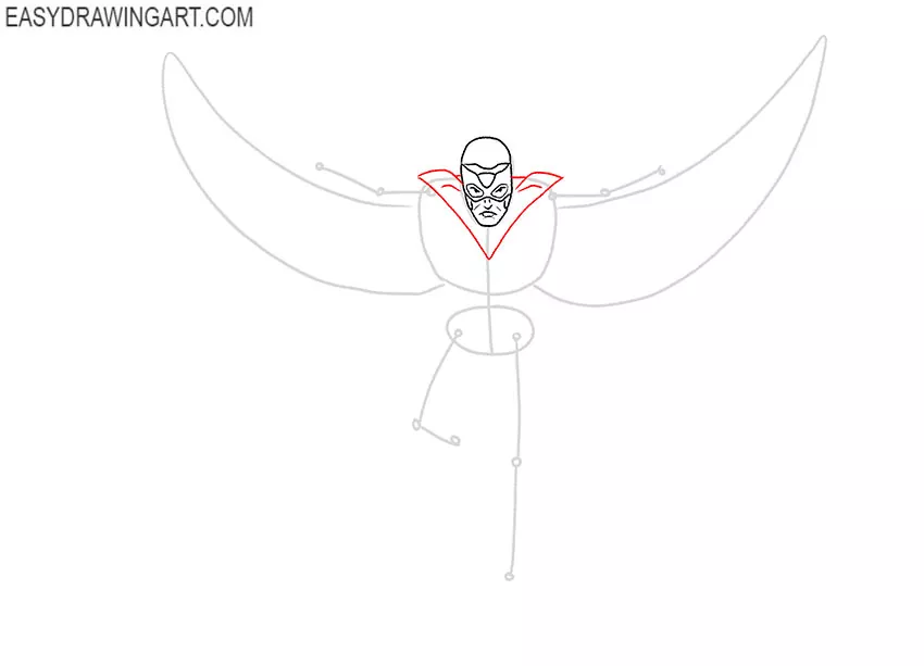 how to draw falcon from avengers