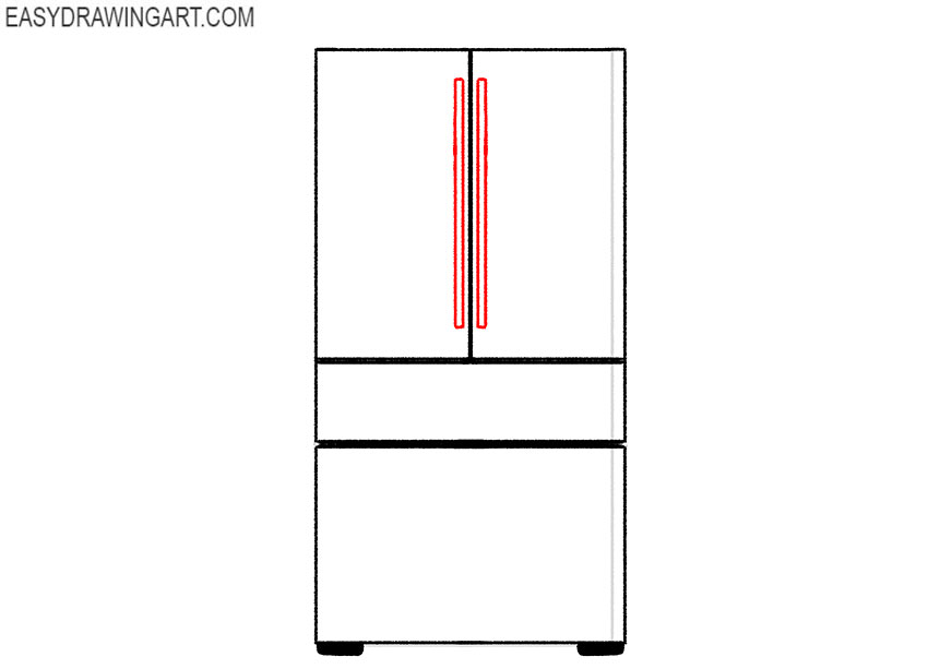 simple refrigerator drawing