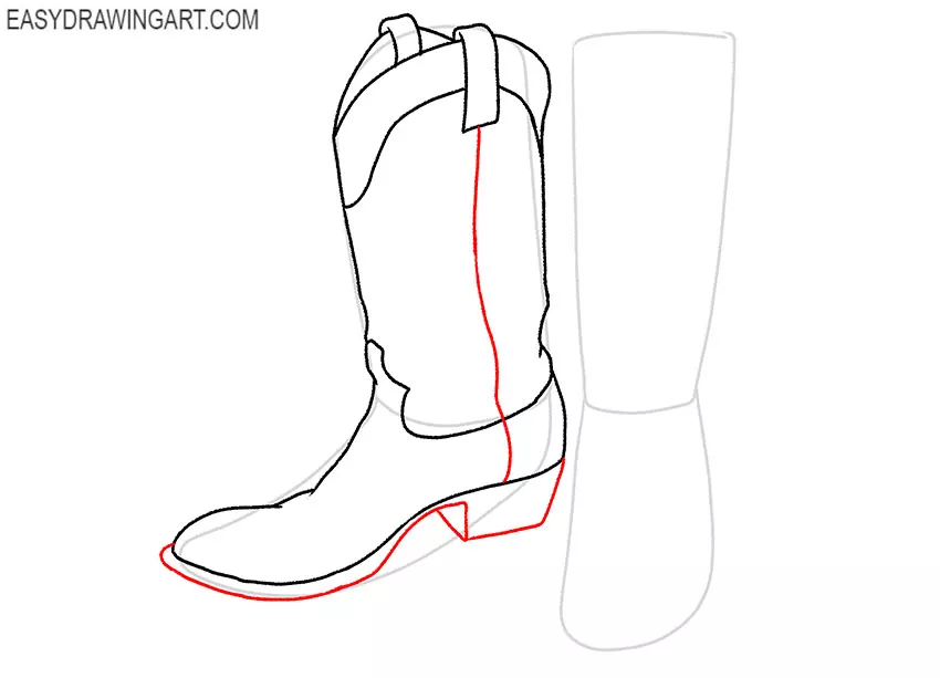 how to draw a pair of cowboy boots