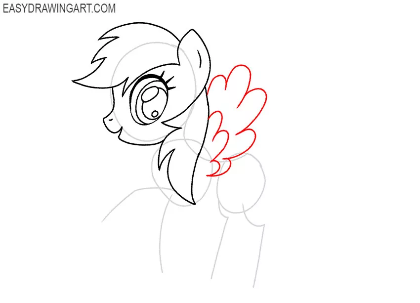 how to draw cute rainbow dash