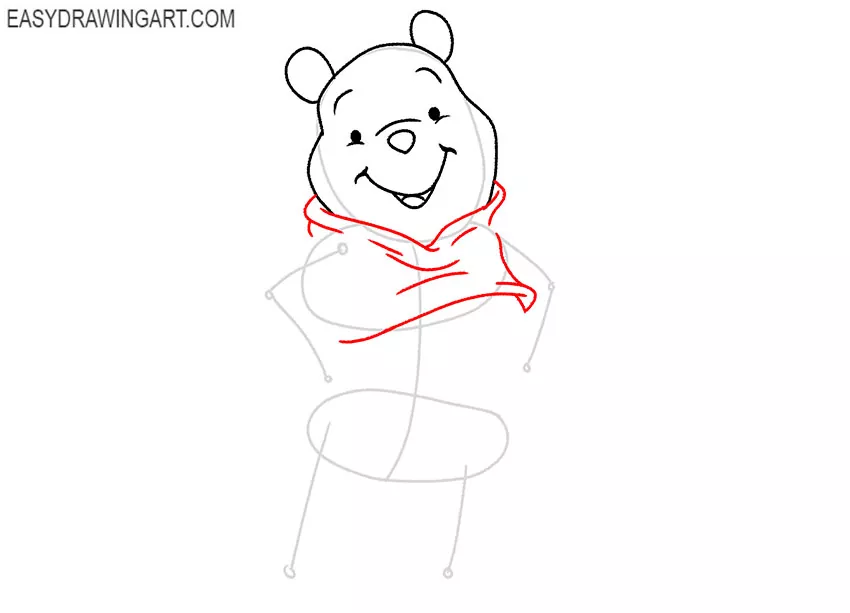 how to draw winnie the pooh step-by-step