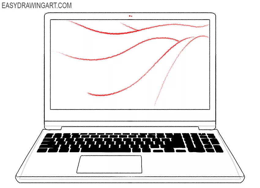 How to Draw a Laptop Step by Step - YouTube