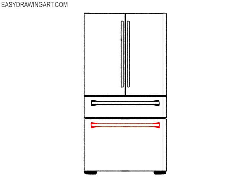 cartoon refrigerator drawing