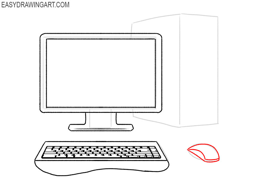 how to draw a computer art hub