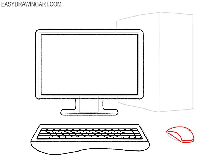 how to draw a computer art hub