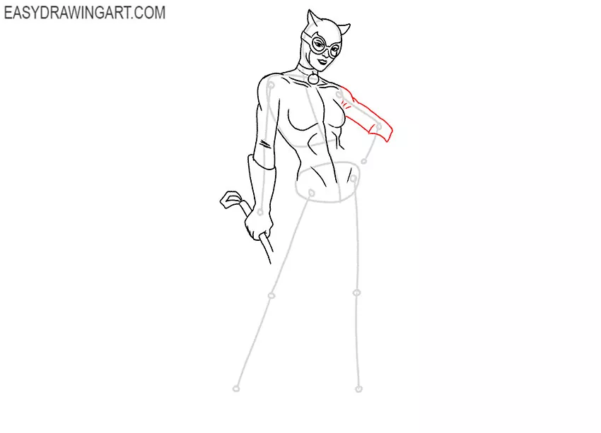 catwoman drawing step by step