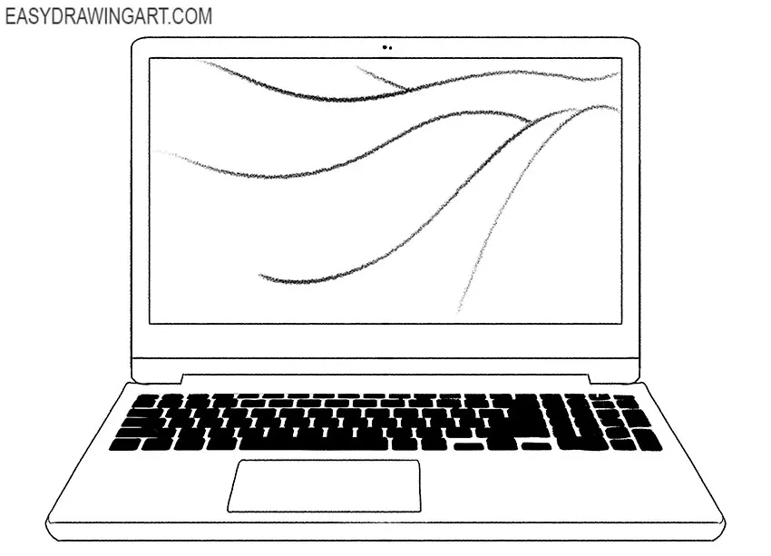laptop drawing for kids