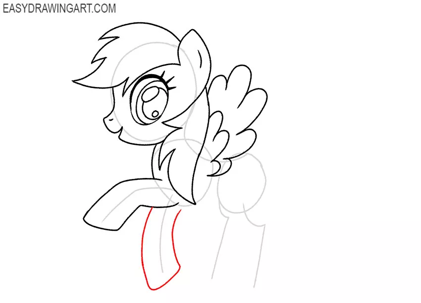 rainbow dash drawing easy