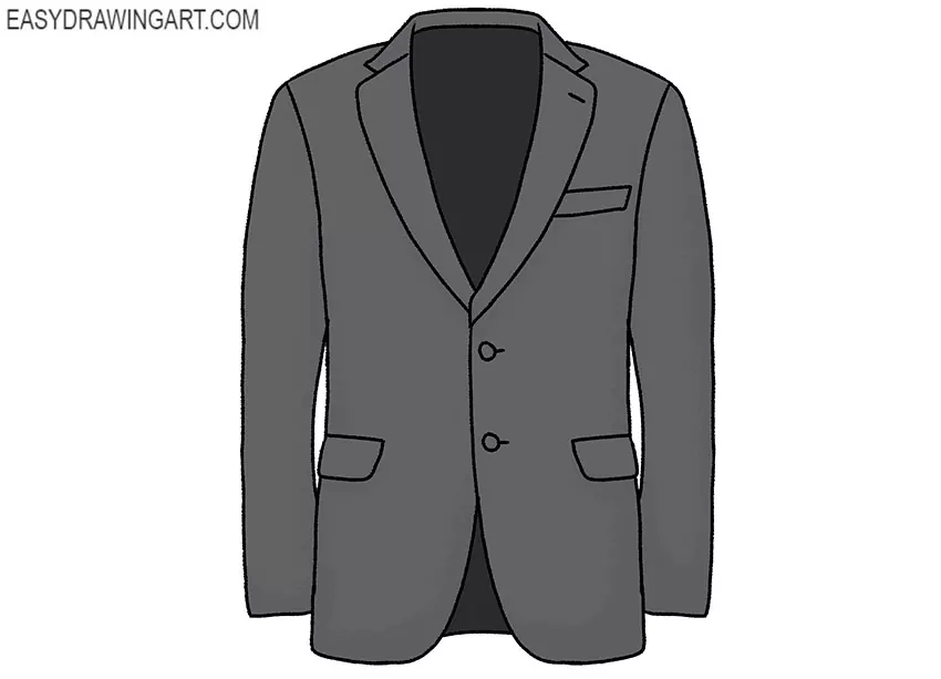 How to Draw a Blazer Easy Drawing Art