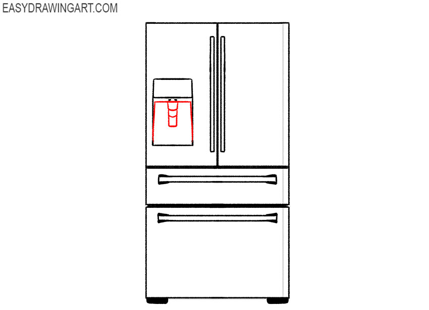 easy refrigerator drawing