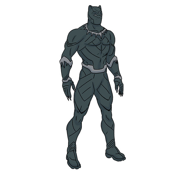 How to Draw Black Panther (Step by Step Pictures) | Black panther drawing,  Avengers coloring, Black panther art