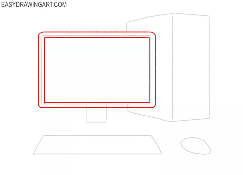 how to draw a computer mouse