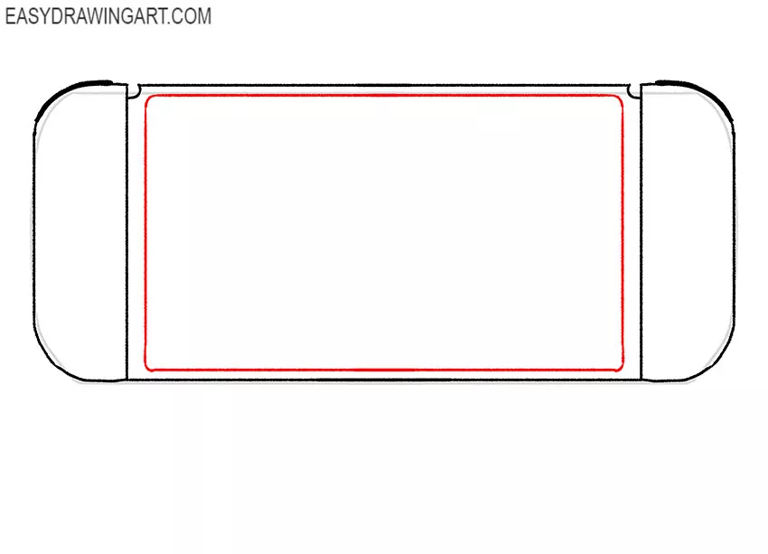 how to draw a nintendo switch step by step