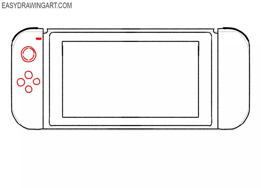how to draw a nintendo switch realistic