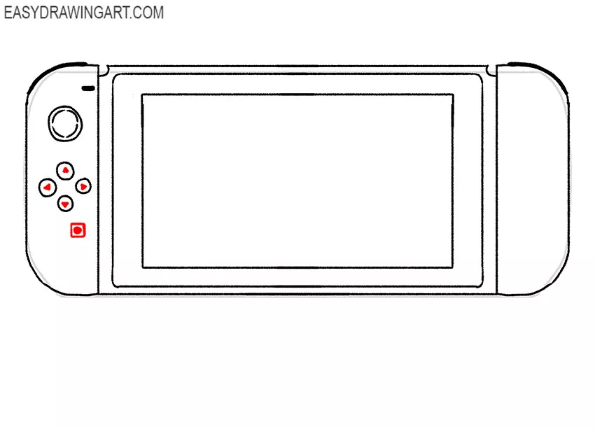 how to draw a nintendo switch easy step by step