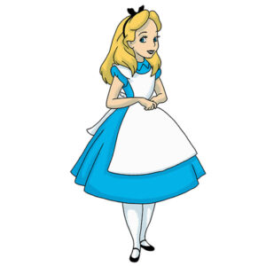 how to draw alice in wonderland