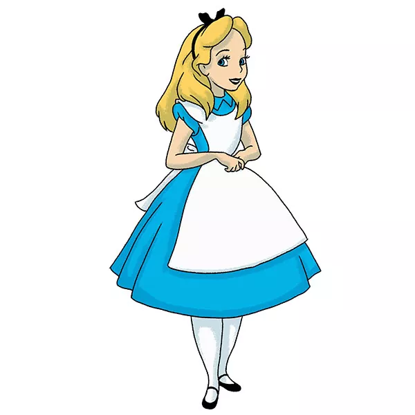 How to Draw Alice in Wonderland - Easy Drawing Art