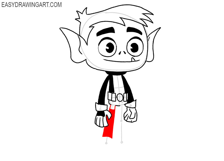 easy beast boy drawing