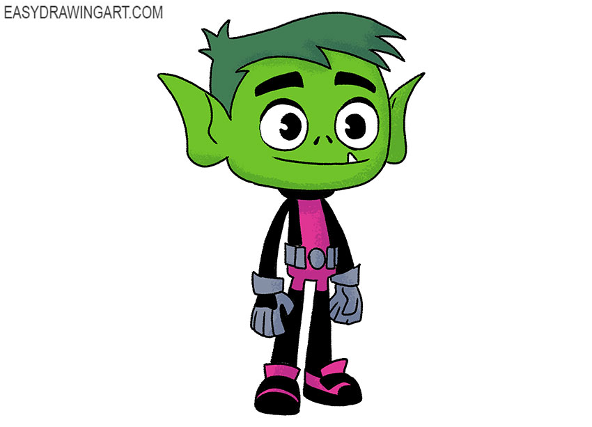 easy how to draw beast boy