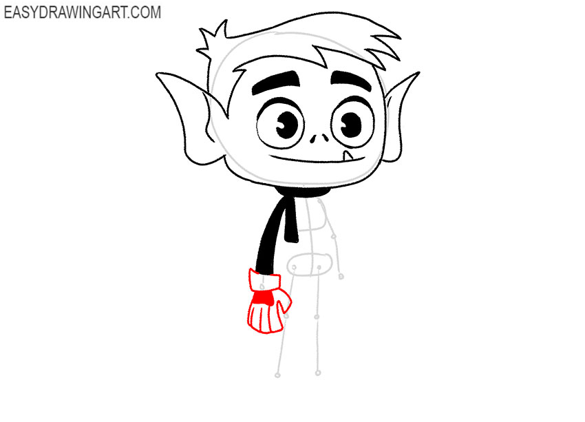 beast boy drawing