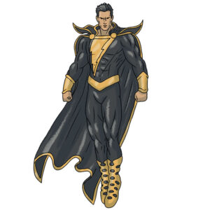 how to draw black adam