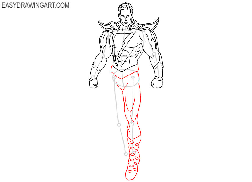 black adam comic drawing