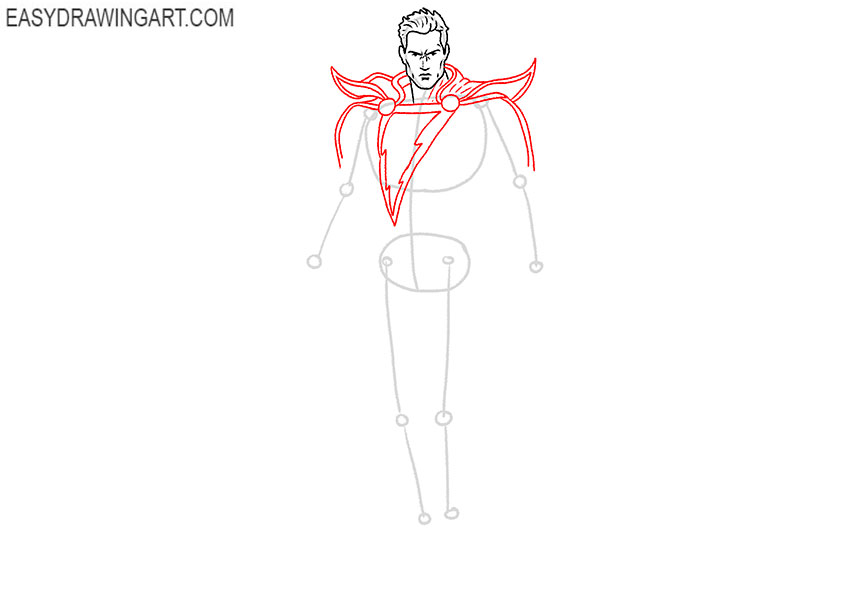 how to draw black adam realistic