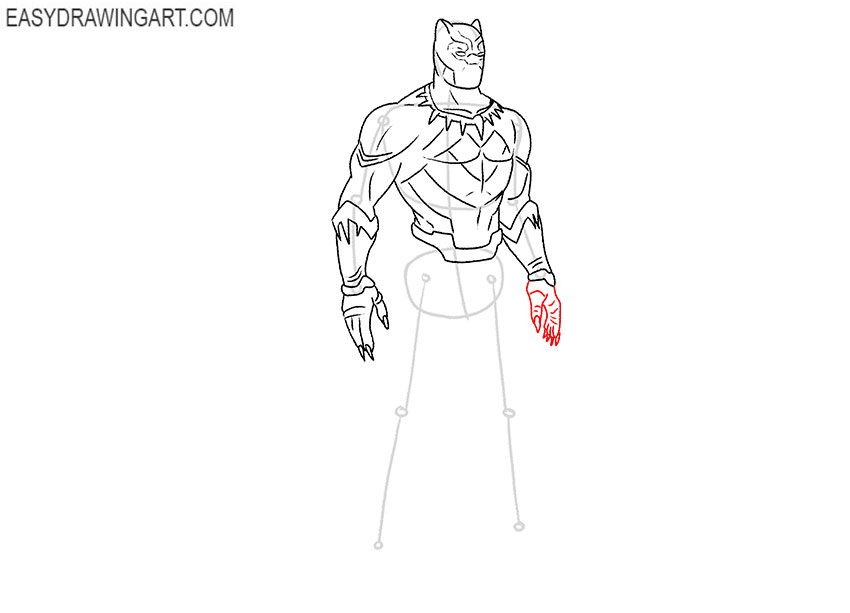 how to draw black panther step by step with pencil