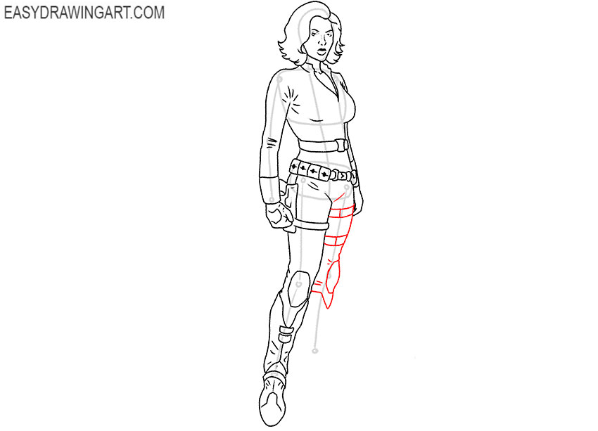 black widow drawing simple