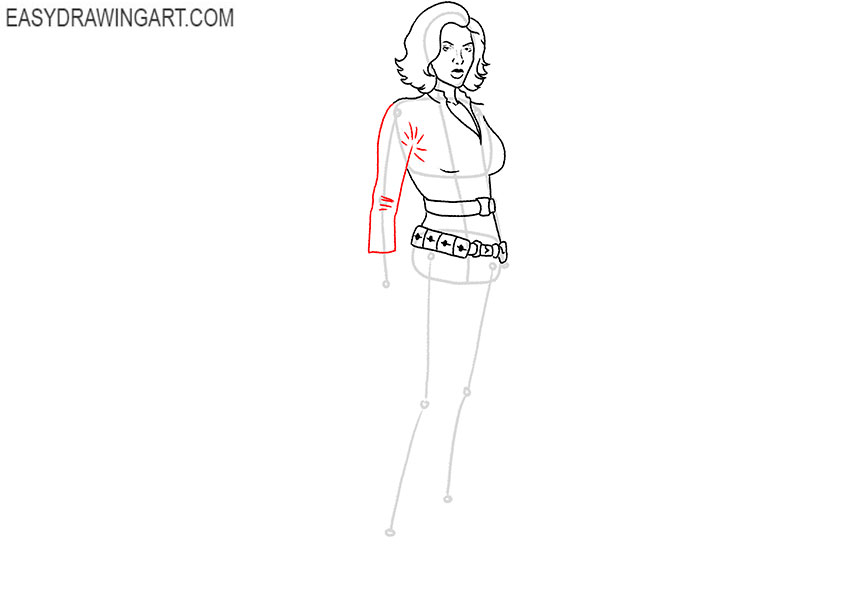 how to draw cartoon black widow