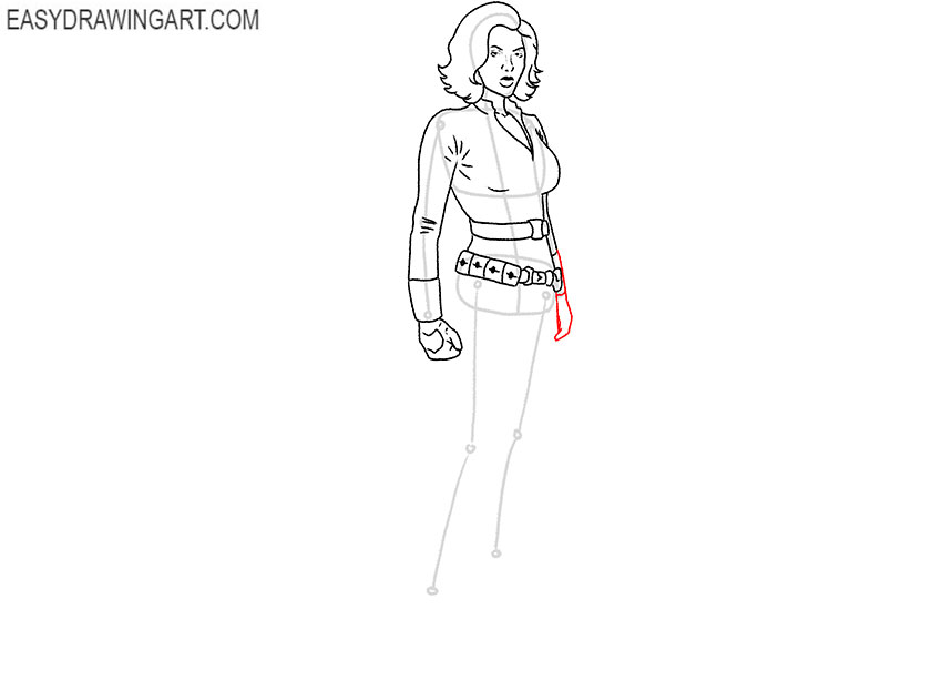 black widow drawing realistic