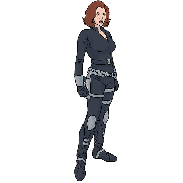 How to Draw Black Widow - Easy Drawing Art