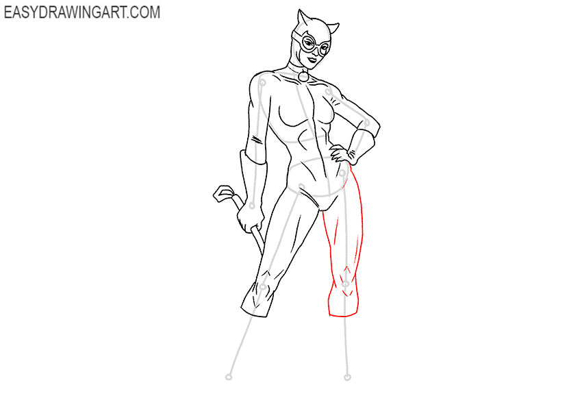 catwoman cartoon drawing
