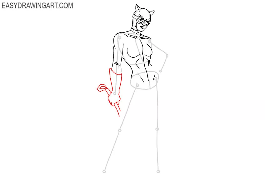 cute catwoman drawing