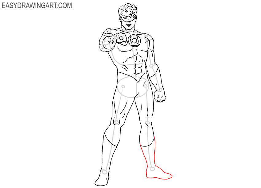 easy drawing of green lantern