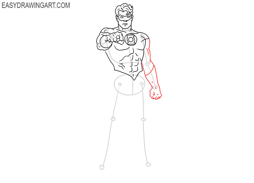 green lantern drawing realistic