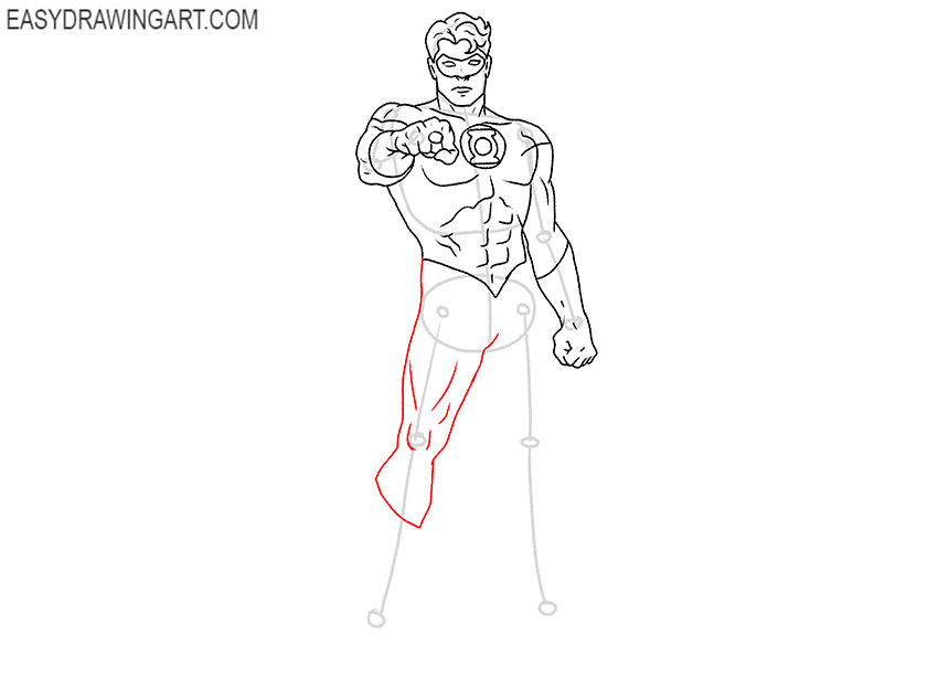 green lantern drawing step by step