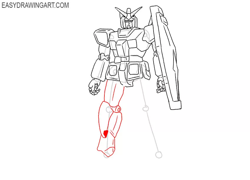 easy gundam drawing