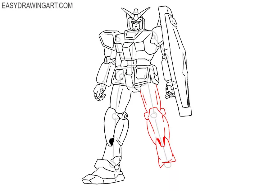 sketch gundam drawing