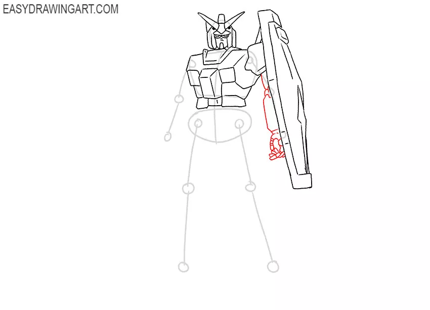 simple gundam drawing