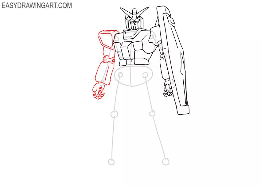 drawing gundam step by step