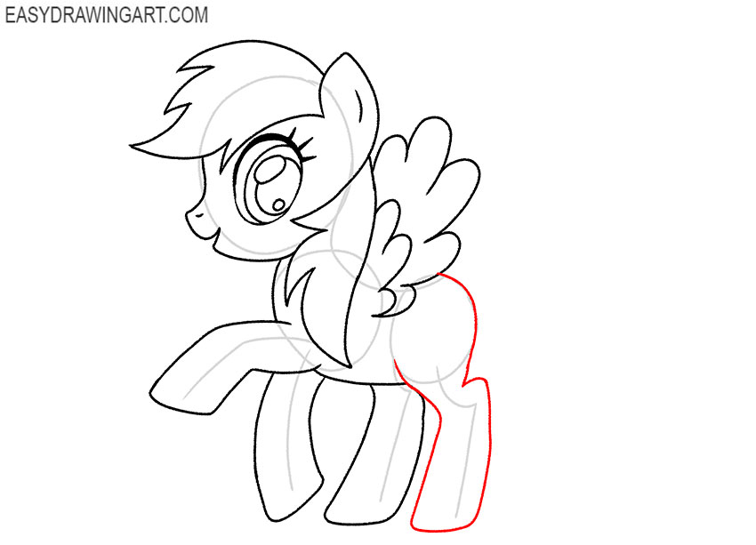 rainbow dash cartoon drawing