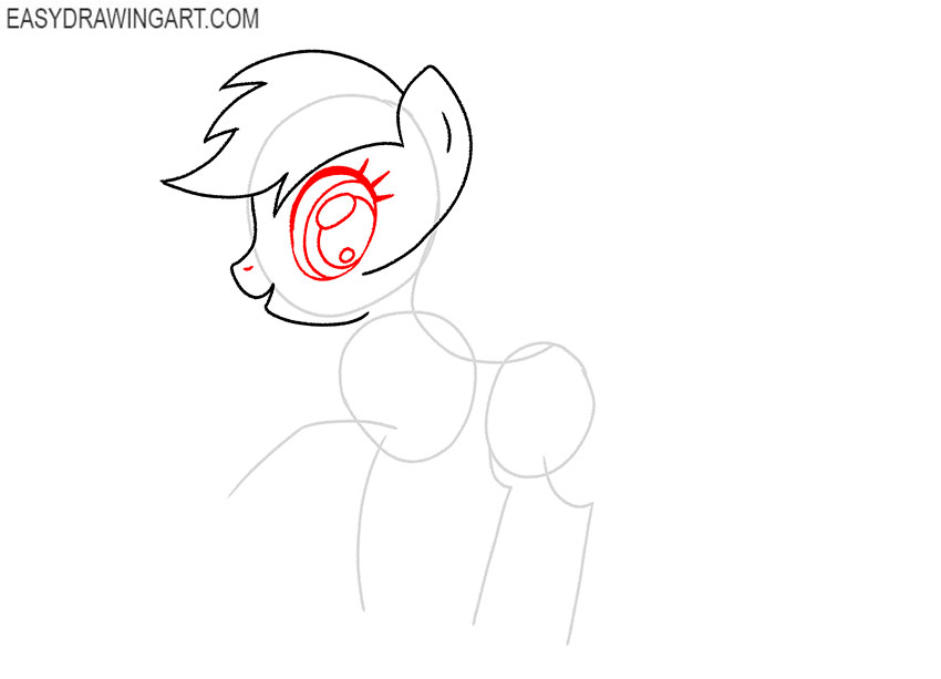 how to draw rainbow dash step by step easy