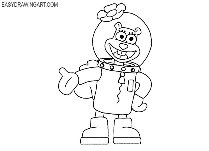 drawing of sandy cheeks