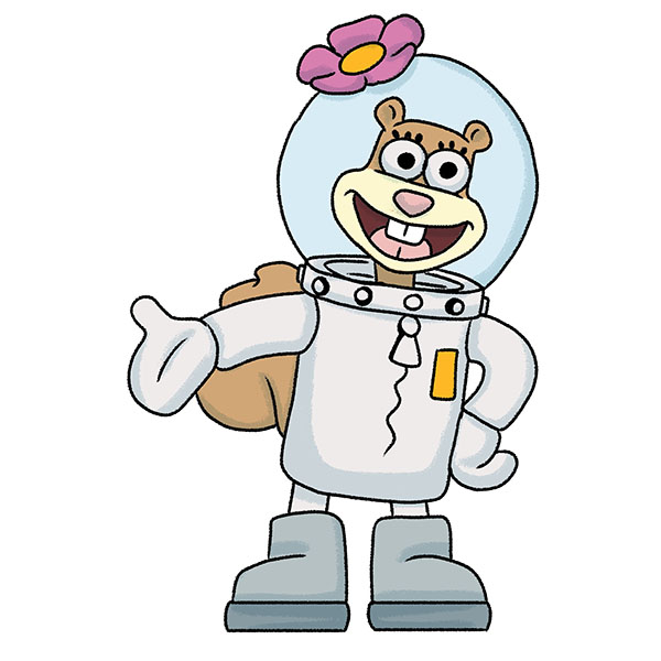 How to Draw Sandy Cheeks Easy Drawing Art