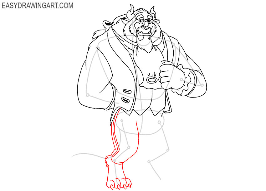beauty and the beast drawing easy step by step