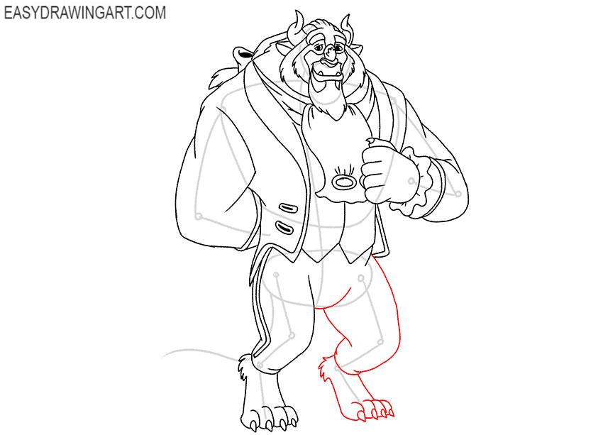 beauty and the beast characters drawing