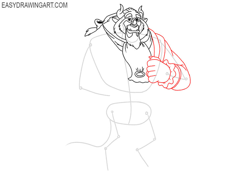 simple beauty and the beast drawing