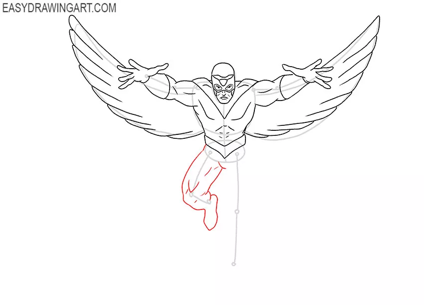 falcon marvel cartoon drawing