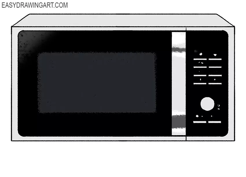 How to Draw a Microwave Easy Drawing Art